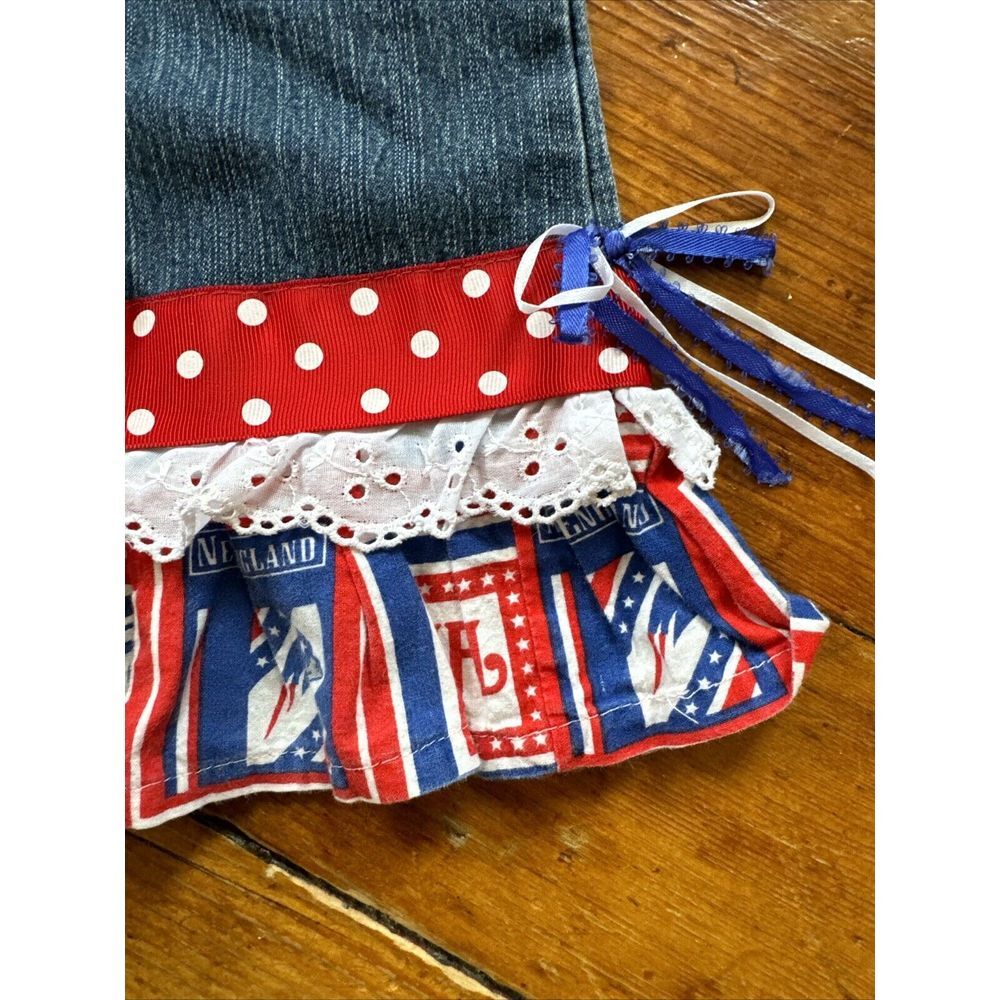 Custom NFL Jeans New England Patriots - Osh Kosh B'gosh Sz 6 - Picture 7 of 8